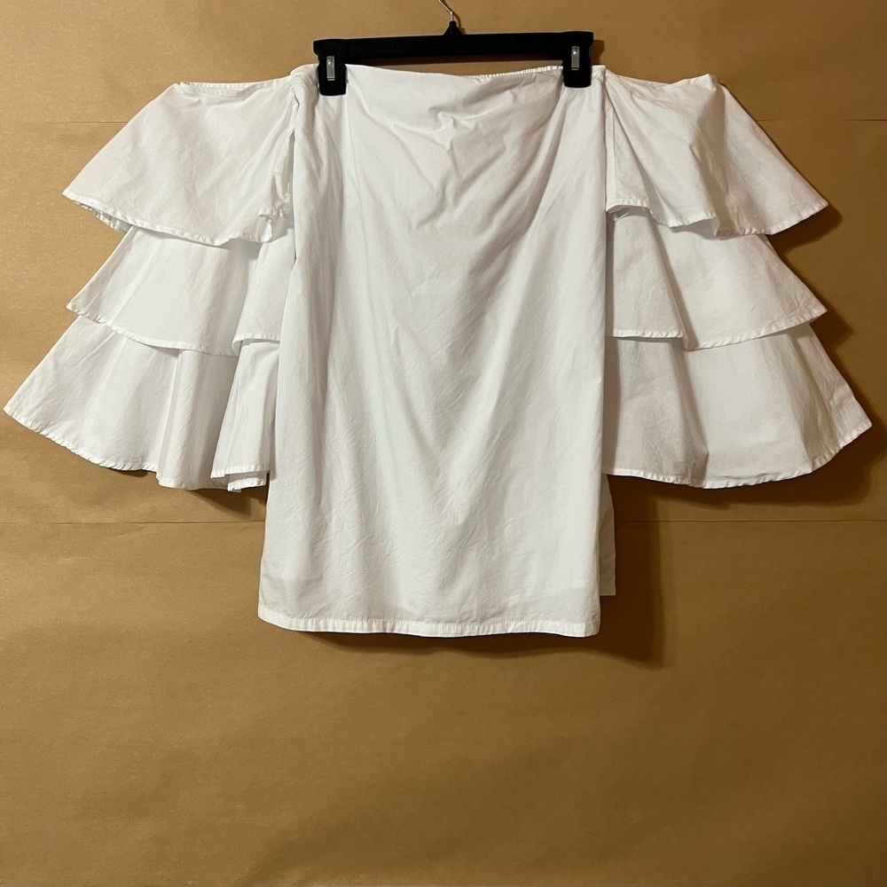 Faithfull The Brand | Phi Phi Off The Shoulder Mini Dress Tiered Sleeve Size XS